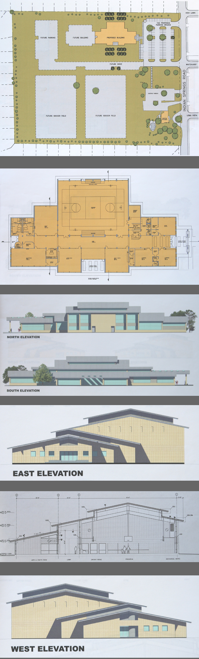 Watauga Community Recreation Center, ENR architects with LBL Architects, Arlington, TX 76148 - CAD Renderings